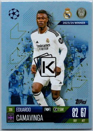 fotbalová kartička 2024-25 Topps Match Attax UEFA Club Competitions 126 Eduardo Camavinga (Real Madrid CF)