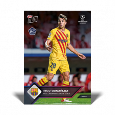 Fotbalová kartička Topps Now 2021-22 UCL 38 Nico Gonzalez FC Barcelona RC
