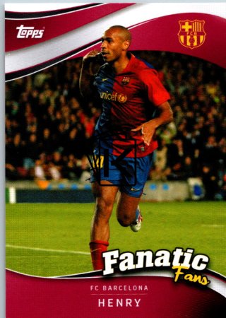 fotbalová kartička 2024-25 Topps FC Barcelona Fan Set Fanatics fans FF-1 Thierry Henry