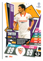fotbalová kartička 2020-21 Topps Match Attax Champions League Extra Position Switch POS1 Jesús Navas Sevilla FC