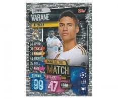 Fotbalová kartička 2019-2020  Topps Champions League Match Attax -  Man of the Match Raphael Varane Real Madrid CF