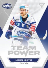 hokejová kartička 2021-22 SportZoo Tipsport Extraliga Team Power TP-21 Michal Krištof HC Kometa Brno-