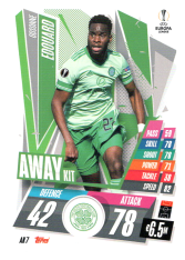 fotbalová kartička 2020-21 Topps Match Attax Champions League Extra Away Kit AK7 Odsonne Edouard Celtic
