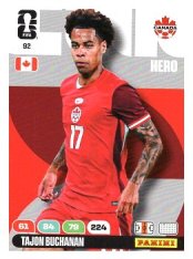 fotbalová kartička World Cup 2026 Adrenalyn XL 92 Tajon Buchanan (Canada)