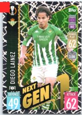 fotbalová kartička 2021-22 Topps Match Attax UEFA Champions Next Gen 287 Diego Lainez Real Betis