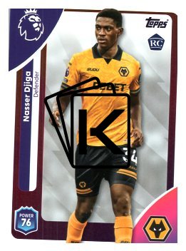 fotbalová kartička 2025-26 Topps  Premier League 292 Nasser Djiga (Wolverhampton Wanderers)  -  Rookie