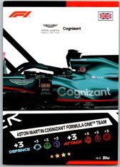 2021 Topps Formule 1 Turbo Attax 44 Power Action Car Aston Martin