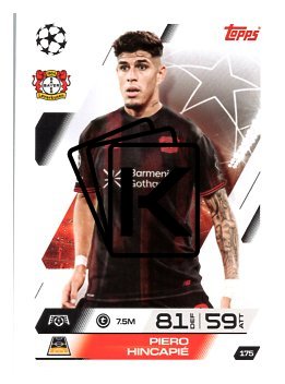 fotbalová kartička 2025-26 Topps Match Attax UCC 175 Piero Hincapié (Bayer 04 Leverkusen)