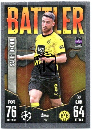 Fotbalová kartička 2023-24 Topps Match Attax UEFA Club Competitions 216 Salih Özcan  Borussia Dortmund