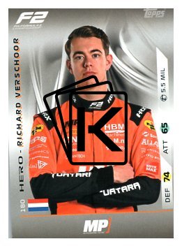 2025 Topps Turbo Attax F1 MP Motorsport F2 Teams  180 Richard Verschoor
