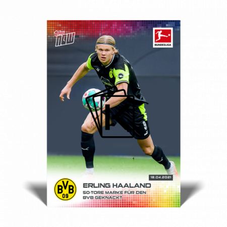 Fotbalová kartička Topps Now Bundesliga 172 Erling Haaland Borussia Dormtund