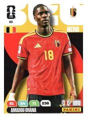 fotbalová kartička World Cup 2026 Adrenalyn XL 65 Amadou Onana (Belgium)