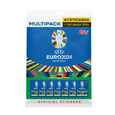 EURO 2024 Topps Multipack(41 samolepek + gold signature)