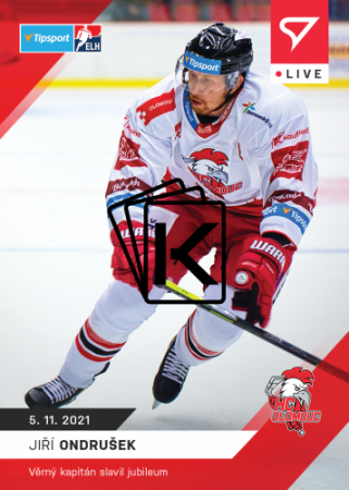 Hokejová kartička SportZoo 2021-22 Live L-036 Jiří Ondrušek HC Olomouc