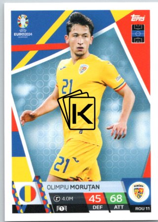 fotbalová karta Topps Match Attax EURO 2024 ROM11 Olimpiu Moruţan (Romania)