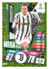 fotbalová kartička 2020-21 Topps Match Attax Champions League Extra Mega Value MV15 Federico Bernardeschi Juventus