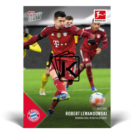 Fotbalová kartička Topps Now 2021-22 Bundesliga 91 Robert Lewandowski FC Bayern Munchen