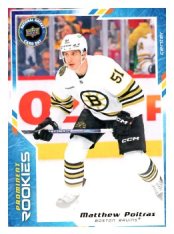 hokejová kartička 2023-24 UD National Card Day NHCD-7 Matthew Poitras Boston Bruins