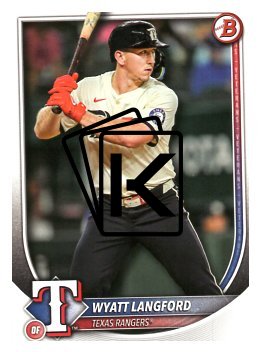 Baseballová karta 2025 Bowman 33 Wyatt Langford, Texas Rangers