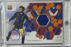 relic karta Topps FC Barcelona Team Set Steve Archibald FC Barcelona Relic 17/25