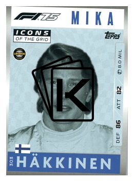 2025 Topps Turbo Attax F1  Icons of the Grid   303 Mika Hakkinen