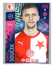 2019-20 Topps Champions League samolepka 588 Tomáš Souček RC SK Slavia Praha