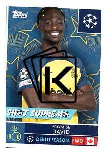 2025-26 Topps Champions League  Union SG 462 Promise David