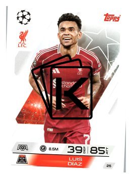 fotbalová kartička 2025-26 Topps Match Attax UCC 25 Luis Díaz (Liverpool)