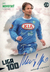 podepsaná karta 2025 Supr Cards Liga 100 NO-JIM Jiří Novotný FK Siad Most gold /12