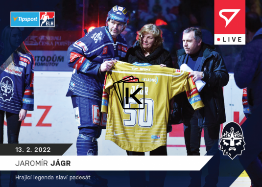 Hokejová kartička SportZoo 2021-22 Live L-101 Jaromír Jágr 50.let /271
