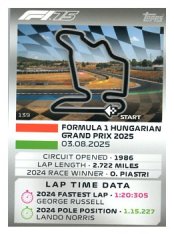 2025 Topps Turbo Attax F1 Track Profiles   139 Hungaroring