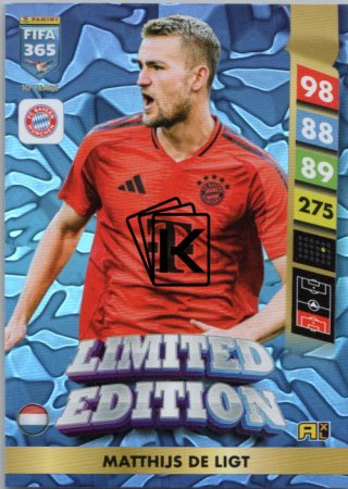 Limitovaná kartička Panini FIFA 365 2025 Adrenalyn XL Matthijs De Ligt  FC Bayern Munchen