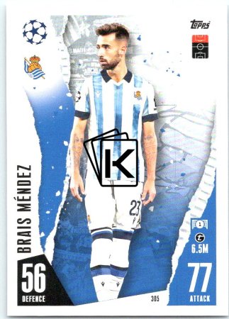 Fotbalová kartička 2023-24 Topps Match Attax UEFA Club Competitions 305 Brais Méndez Real Sociedad de Fútbol
