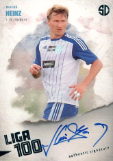 podepsaná karta 2025 Supr Cards Liga 100 HE-MAZ Marek Heinz 1.SC Znojmo FK turquoise /5