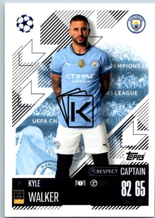 fotbalová kartička 2024-25 Topps Match Attax UEFA Club Competitions 16 Kyle Walker (Manchester City)  -  Captain
