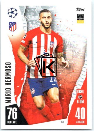Fotbalová kartička 2023-24 Topps Match Attax UEFA Club Competitions 160 Mario Hermoso Atlético de Madrid