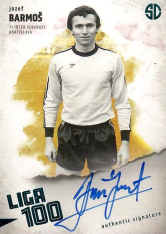 podepsaná karta 2025 Supr Cards Liga 100 BA-JO Josef Barmoš TJ Inter Slovnaft Bratislava Turquoise /3