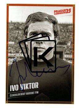 podepsaná kartička 2025 Prague Card Show Ivo Viktor Československo