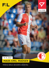 fotbalová kartička SportZoo 2021-22 Live L-14 Mads Emil Madsen SK Slavia Praha