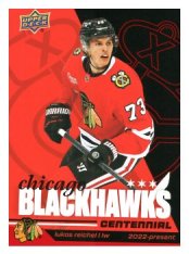 2025-26 Upper Deck Centennial Chicago Blackhawks 13 Lukas Reichel