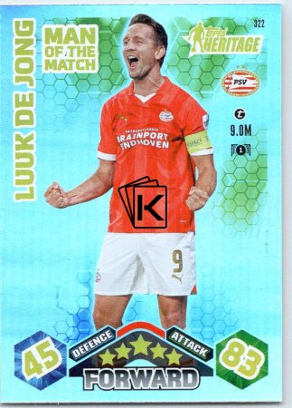 2023-24 Topps Match Attax EXTRA UEFA Club Competition Kings of Europe 322 Luuk de Jong (PSV Eindhoven)