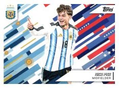 fotbalová kartička 2025-26 Topps Team Set Argentina Toast the Host 38 Nico Paz