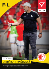 fotbalová kartička SportZoo 2021-22 Live L-029 Jindřich Trpišovský SK Slavia Praha /150