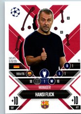 Fotbalová kartička 2024-25 Topps Match Attax EXTRA UEFA Club Competitions Manager Career 115.  Hansi Flick (FC Barcelona)