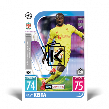 fotbalová kartička 2021-22 Topps Match Attax UEFA Champions League On Demand 015 Naby Keita Liverpool FC