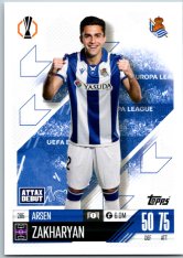 fotbalová kartička 2024-25 Topps Match Attax UEFA Club Competitions 285 Arsen Zakharyan (Real Sociedad de Futbol)  -  Attax Debut
