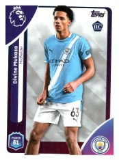 fotbalová kartička 2025-26 Topps  Premier League 186 Divine Mukasa (Manchester City)  -  Rookie