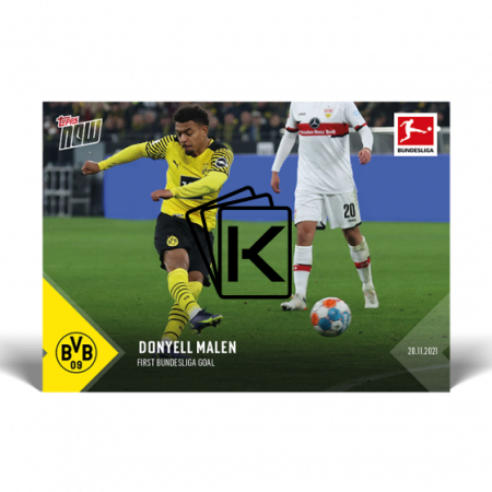 Fotbalová kartička Topps Now 2021-22 Bundesliga 72 Donyell Malen Borussia Dortmund