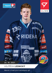 Hokejová kartička SportZoo 2021-22 Live L-030 Vojtěch Lednický HC Vítkovice
