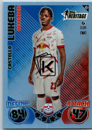 fotbalová kartička 2024-25 Topps Match Attax UEFA Club Competitions Topps Heritage 451 Castello Lukeba (RB Leipzig)